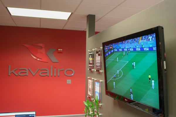 Office TV's on the World Cup at all times!
