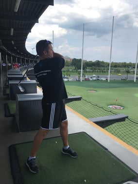 Chris Swisher at Top Golf with Kavaliro